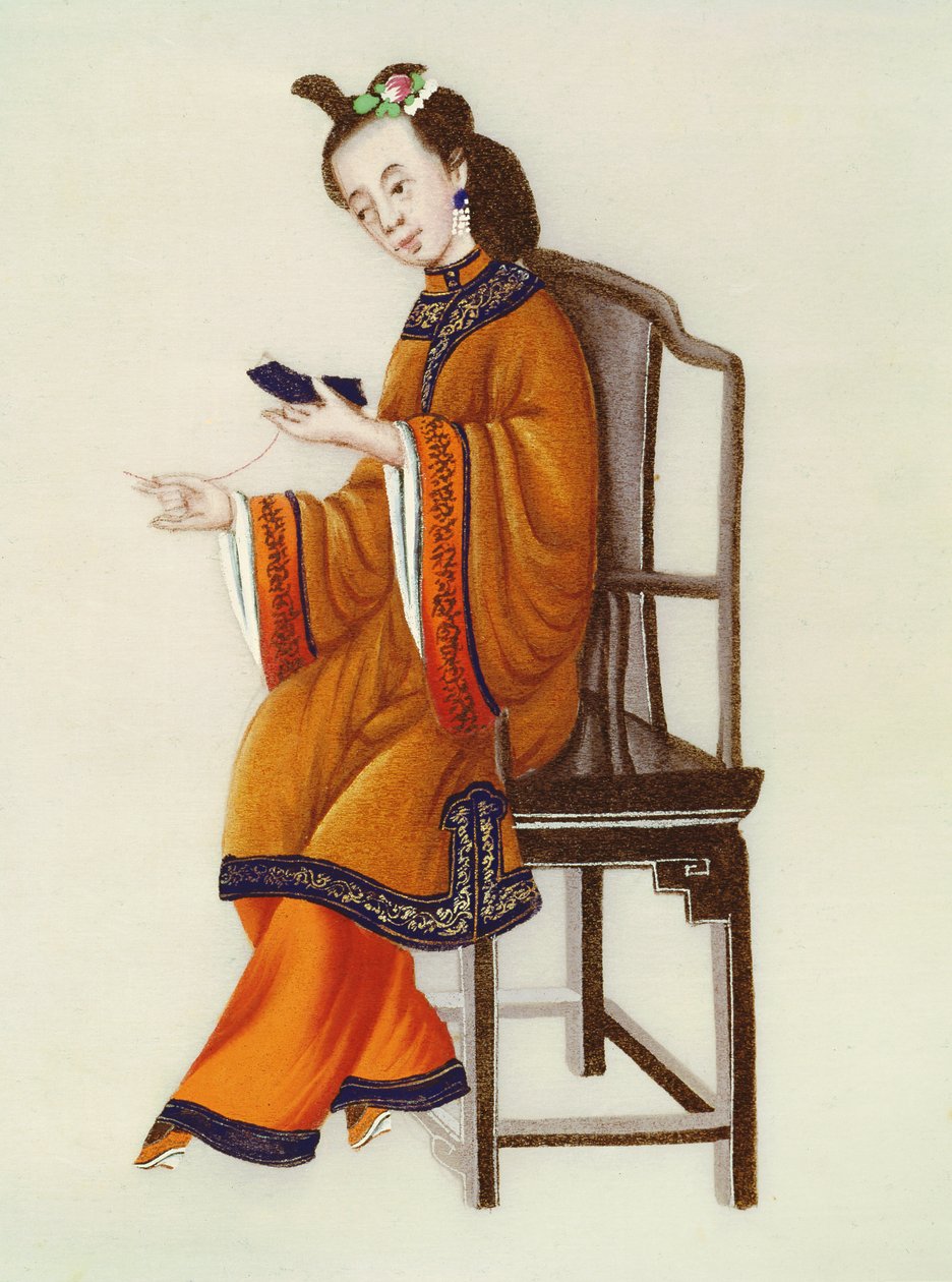 Egy kínai nő, a Qianlong-korszak (1736-96) alkotó: Chinese School