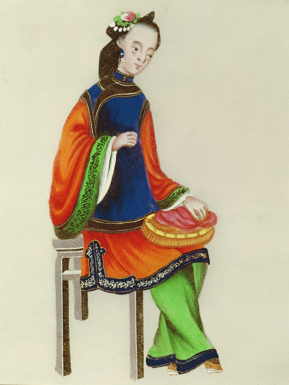 Egy kínai nő, a Qianlong-korszak (1736-96) alkotó: Chinese School