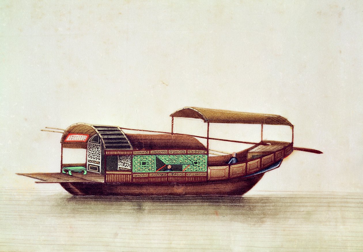 A Sampan, Qianlong-korszak (1736-96) alkotó: Chinese School