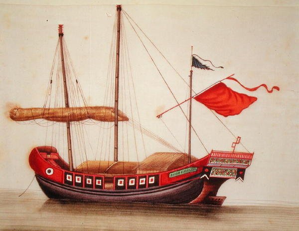 Beszállás egy vitorlásba, Qianlong-korszak (1736-96) alkotó: Chinese School