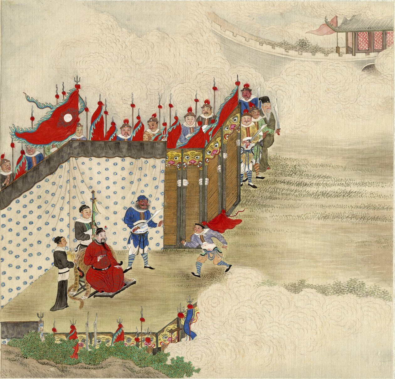 A kínai herceg futárt fogadott, 1820 körül alkotó: Chinese Master