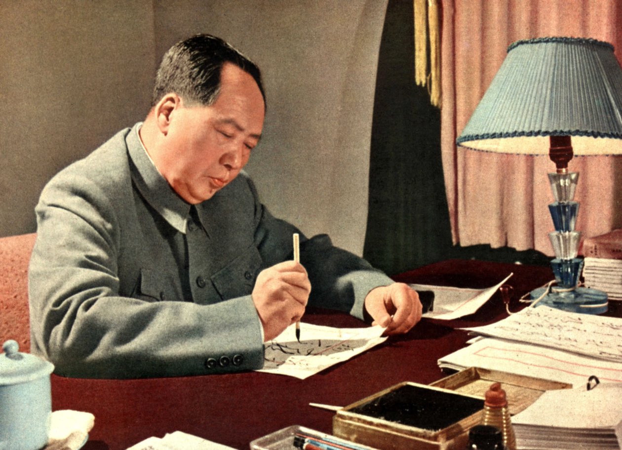 Mao Ce-Tung kínai államfő portréja (Mao Ze-Dong vagy Mao Ce-tung vagy Mao Ce Toung vagy Mao Tso Tong) (1893-1976). Kína, 1960 körül. alkotó: Chinese Photographer