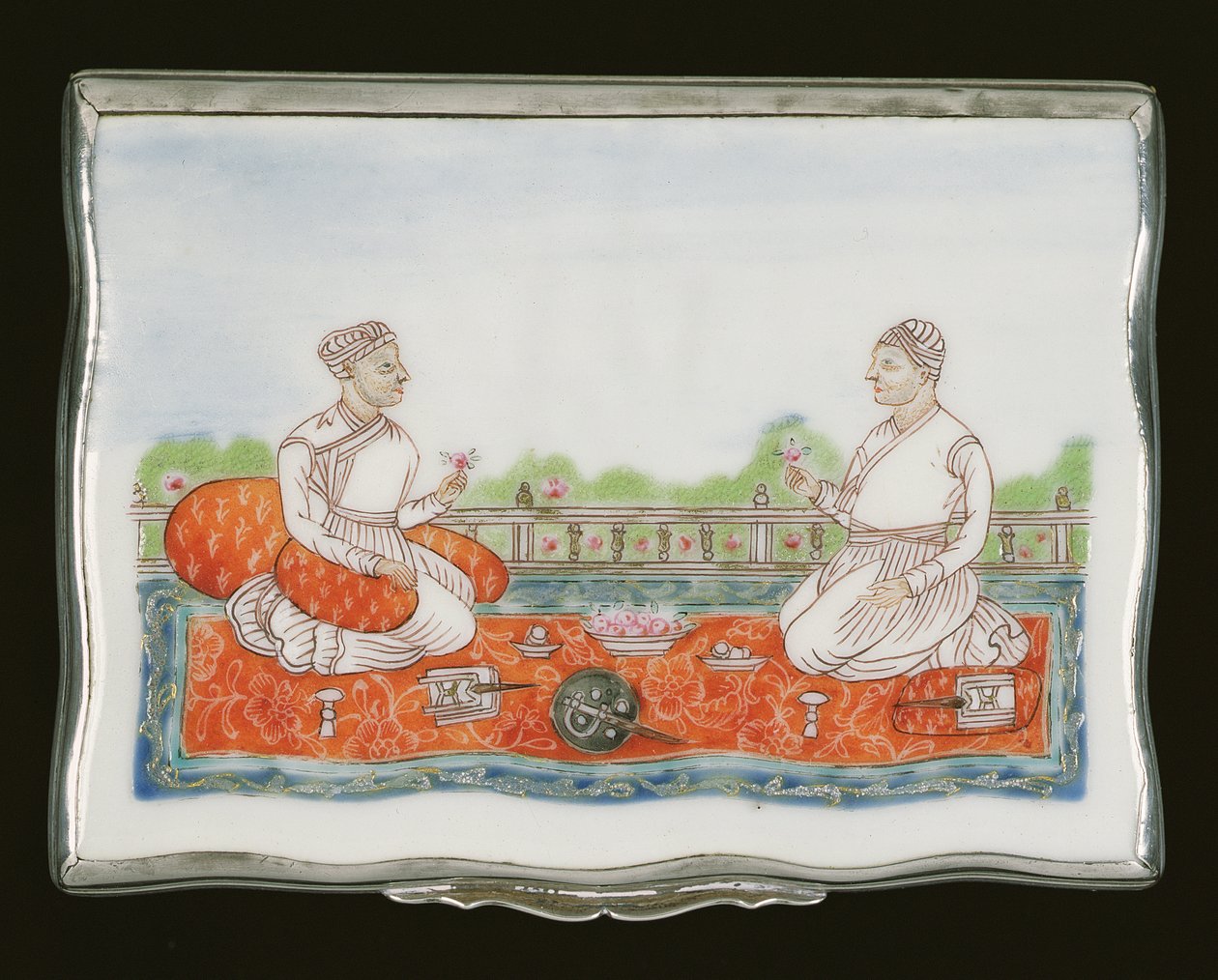 Mogul tubákos doboz, Qianlong-korszak (1736-95) 1760 körül (porcelán) (lásd még: 314539) alkotó: Chinese School