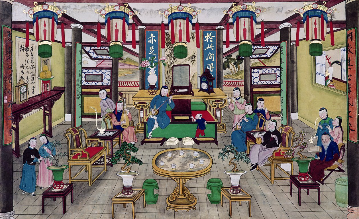 Egy szoba Mr. Kong, egy pekingi kereskedő házában alkotó: Chinese School