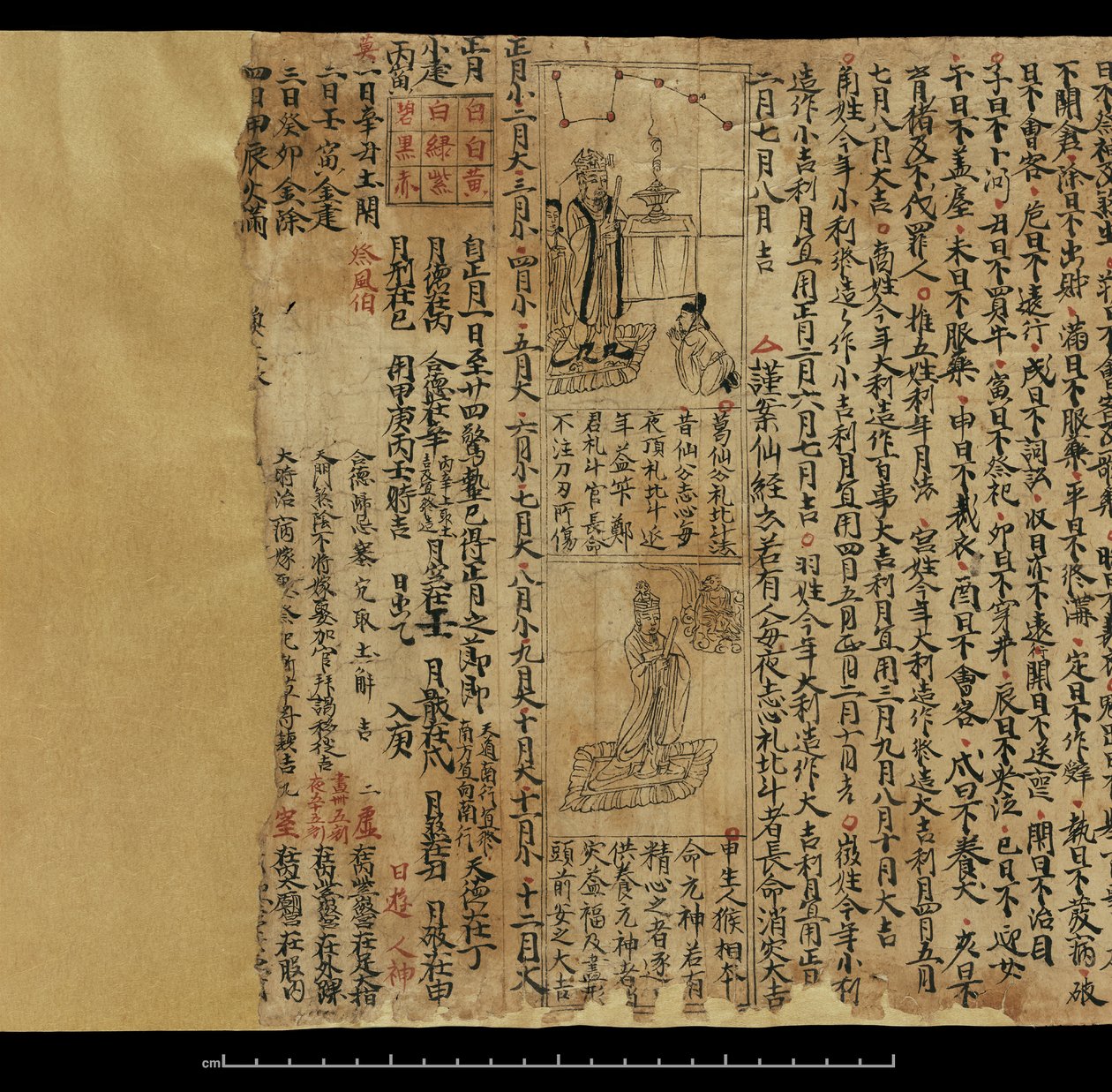 Almanach, Dunhuang Mogao (tinta papíron) alkotó: Chinese School