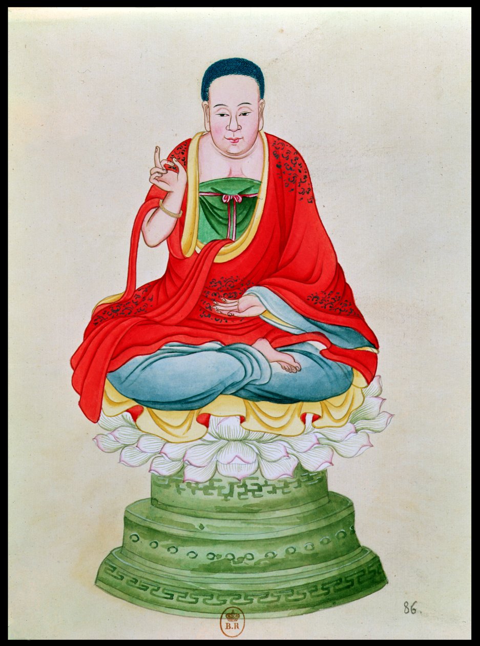 Buddha lótuszvirágon ül (wc papíron) alkotó: Chinese School