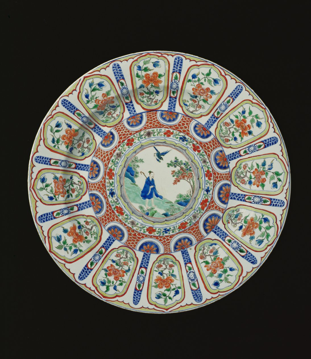 Li Bai halhatatlan tang költőt ábrázoló töltő, Kangxi-korszak, 1690 körül (porcelán) alkotó: Chinese School