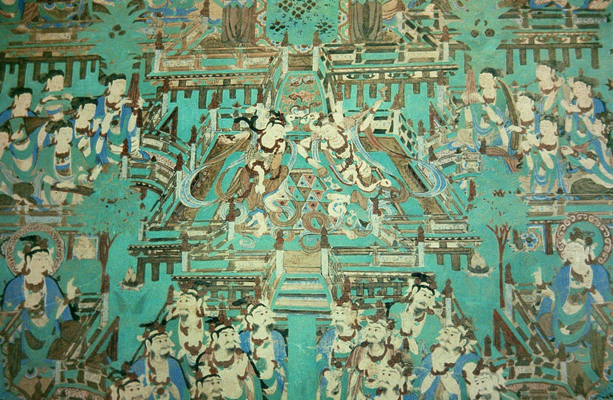 Táncoló hölgyek, Tang-dinasztia, 618-907 (falfestmény) alkotó: Chinese School