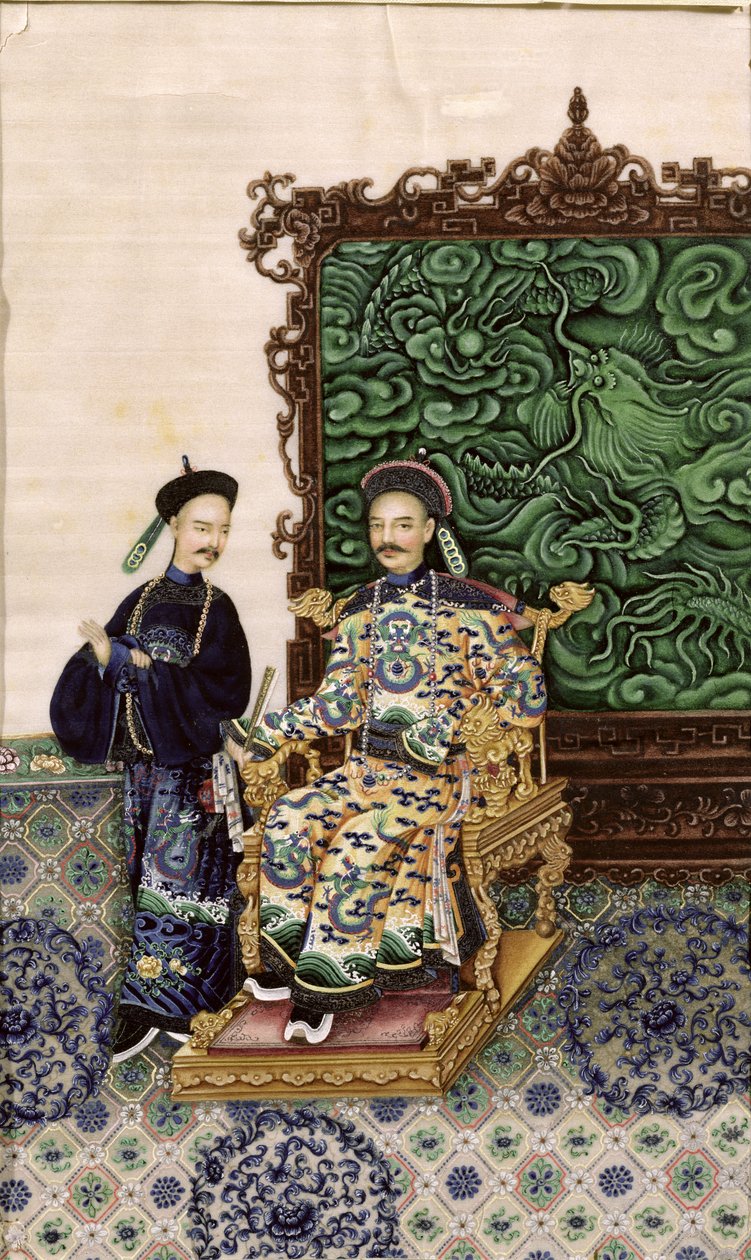 Császár ül egy férfival alkotó: Chinese School