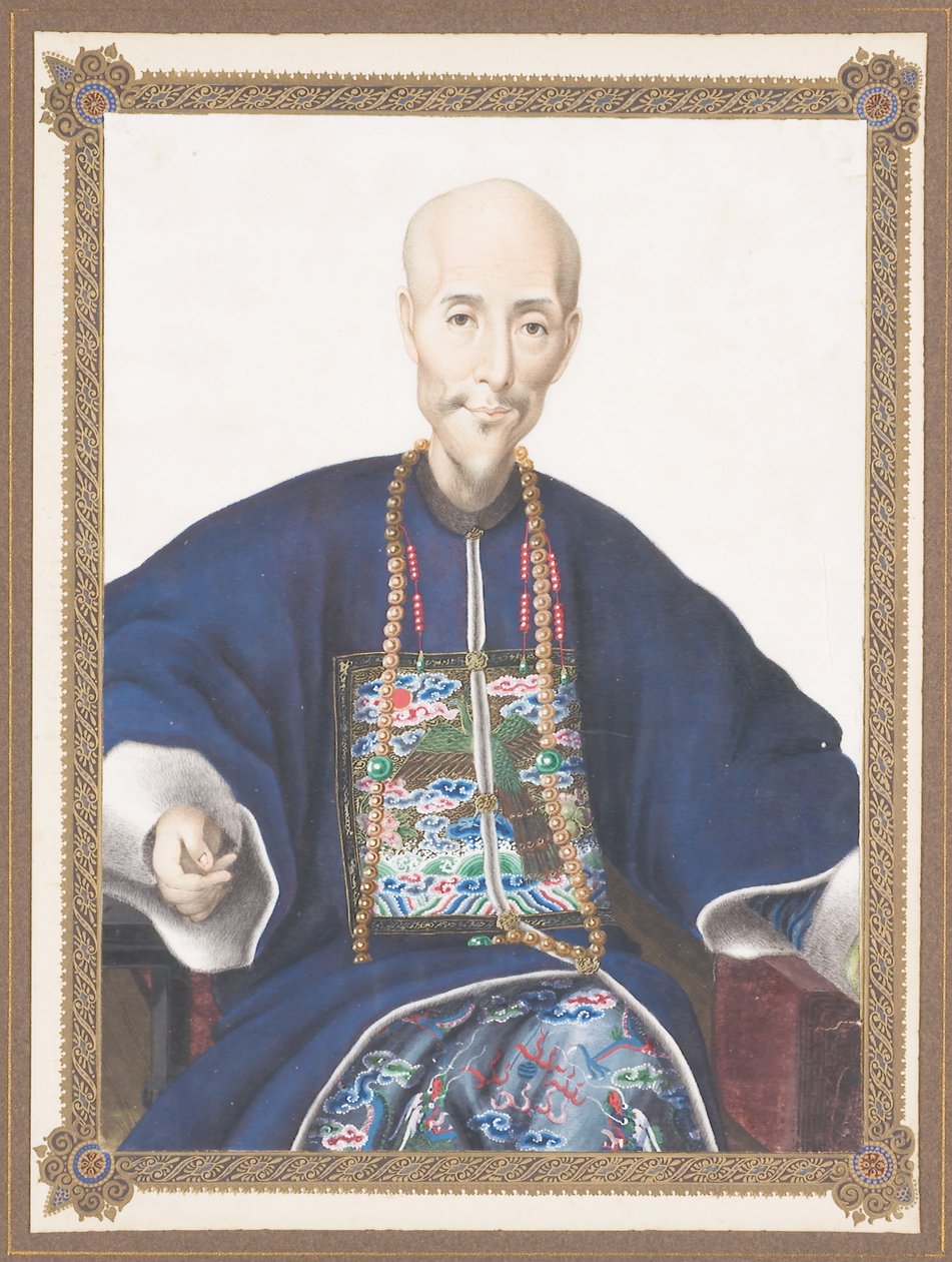 Howqua bekeretezett portréja alkotó: Chinese School