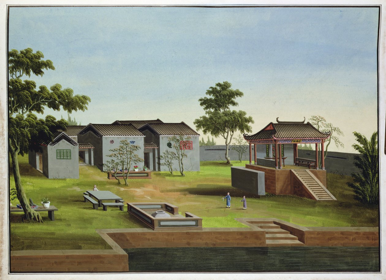 Kerti jelenet, 1820-40 körül (wc papíron) alkotó: Chinese School