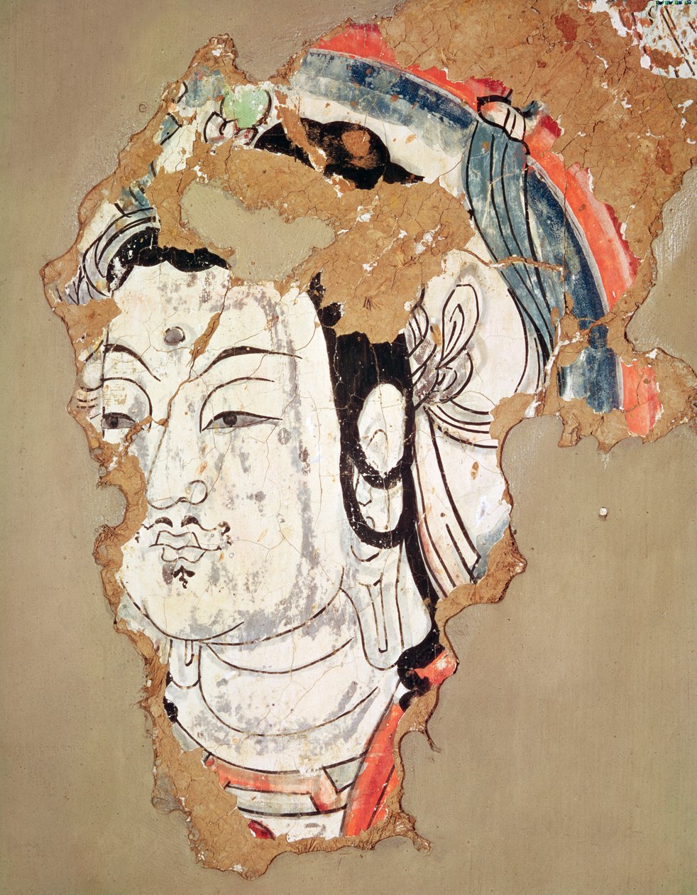 Buddha feje glóriával, Kao-changból, Hszincsiangból, Kínai Turkesztánból, 8-9. alkotó: Chinese School