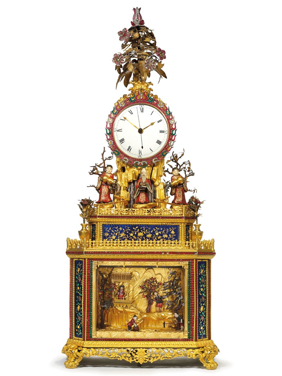 Imperial ütős, zenei és automata "Daoist Immortal" óra, Guangzhou műhelyek, Qianlong időszak, 1736-95 alkotó: Chinese School