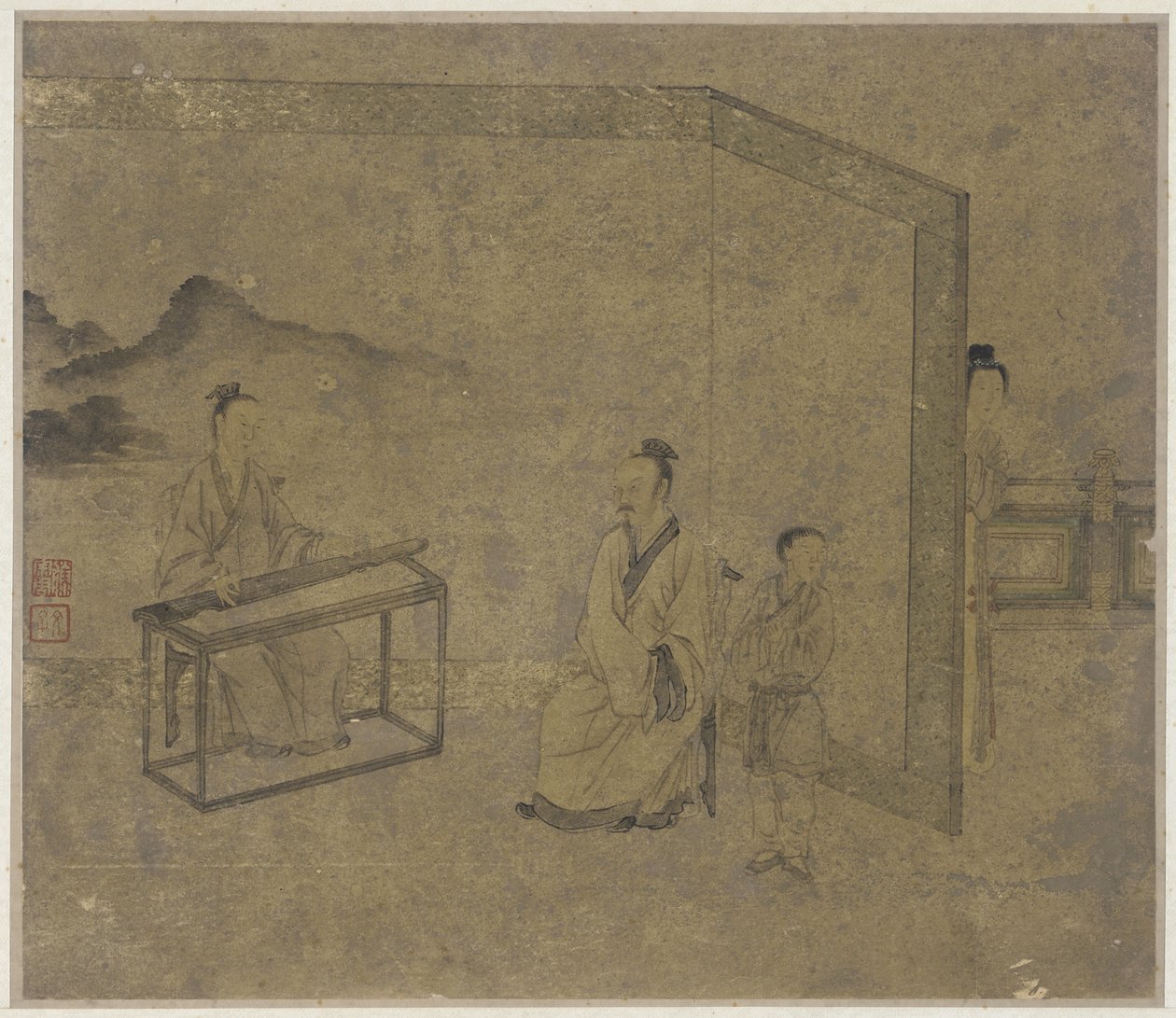 Citera, Ming vagy Qing dinasztia hallgatása alkotó: Chinese School