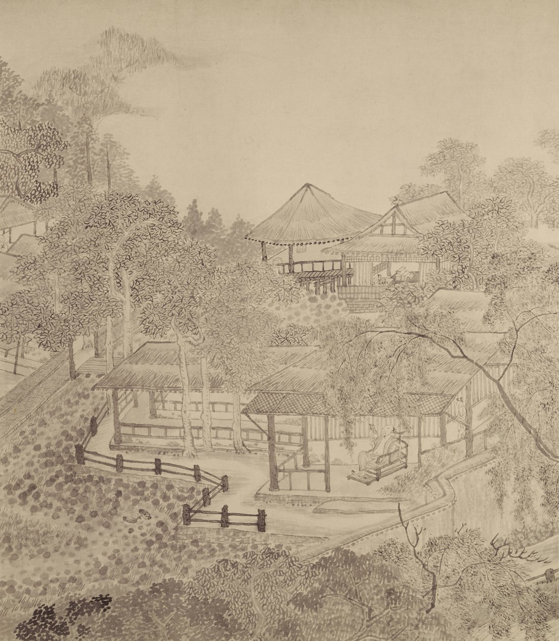 Nyár múlása a Tintatartó nádfedeles termében (tinta papíron) alkotó: Chinese School