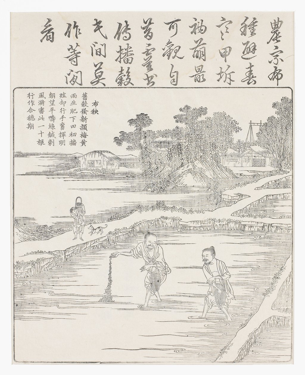 A rizs vetése magágyba., 18. század alkotó: Chinese School