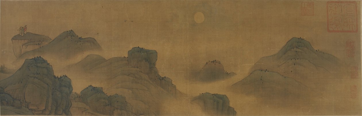 Nap és hold szárazföld és tenger felett, Ming vagy Qing dinasztia, XVII-XVIII. alkotó: Chinese School