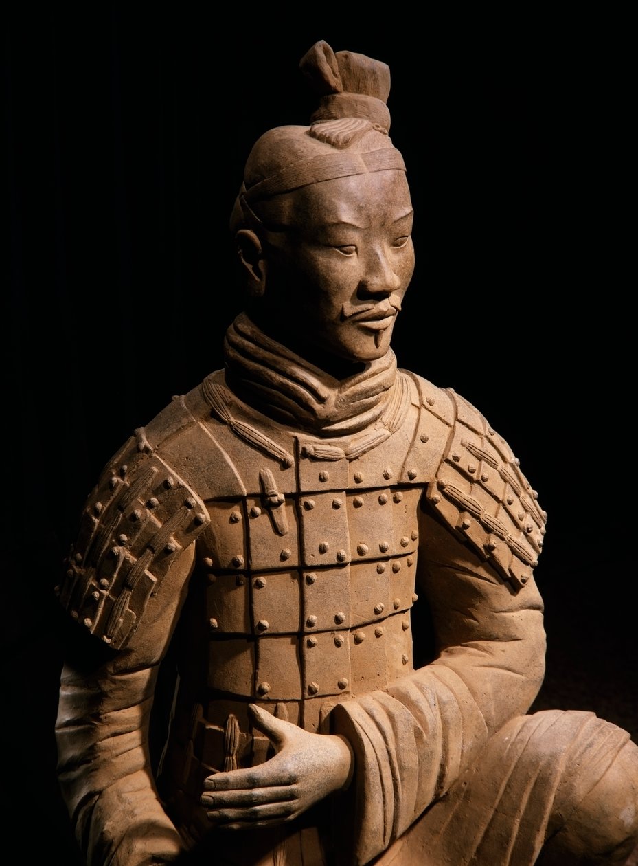 A terrakotta hadsereg harcosa, Qin Shi Huang császár mauzóleuma, ie 3. század (fotó) alkotó: Chinese School