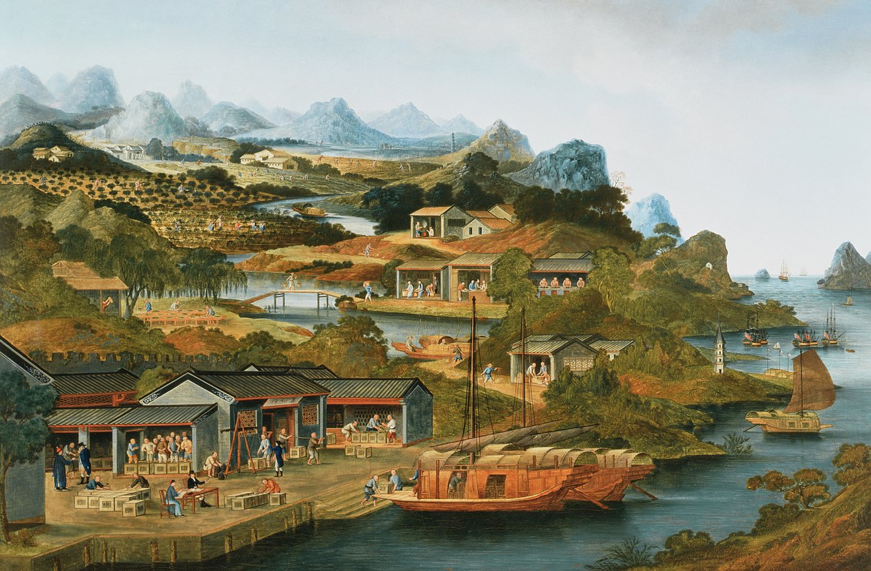 A kínai teakereskedelem alkotó: Chinese School
