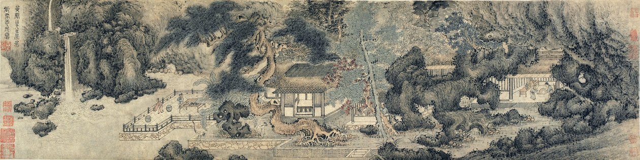 The Hall of Parents Ease, Ming vagy Qing-dinasztia, esetleg 17. század (tinta és színes papíron) alkotó: Chinese School