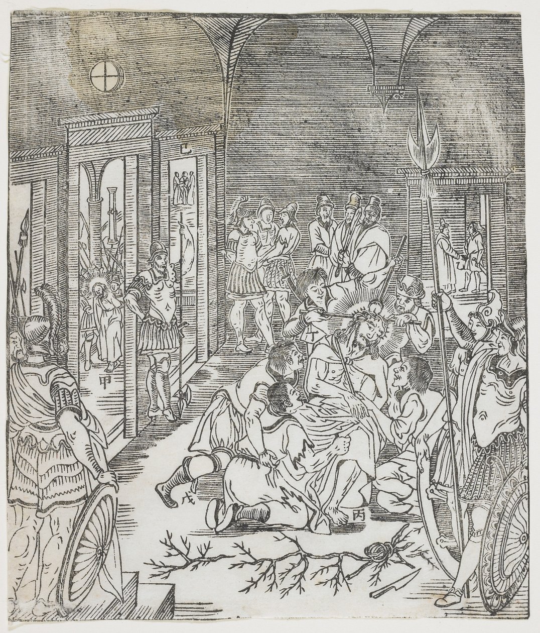 Krisztus kigúnyolása, 1637 (fanyomat) alkotó: Chinese School