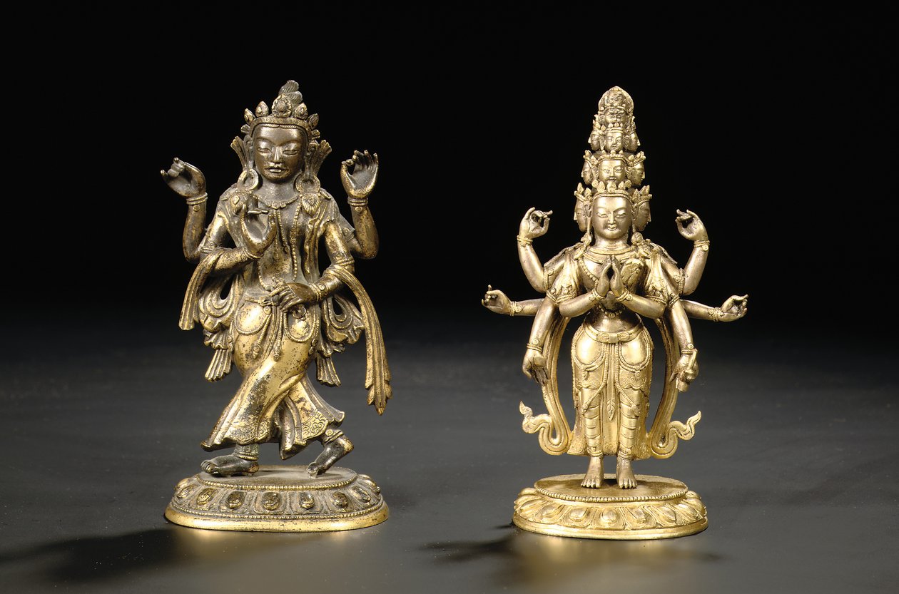 Tibeti kínai bodhiszattva figura alkotó: Chinese School