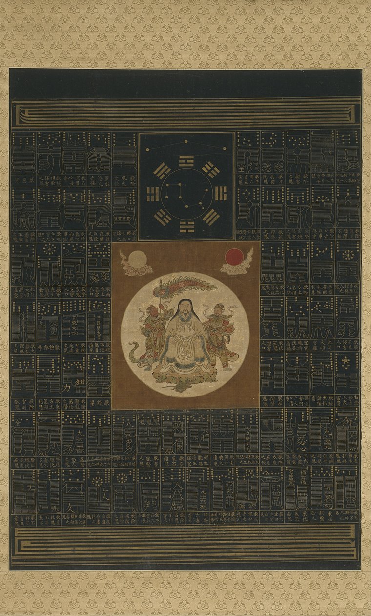 Zhenwu a Nyolc Trigrammal, az Északi Göncölővel és Talizmánokkal, Qing-dinasztia alkotó: Chinese School