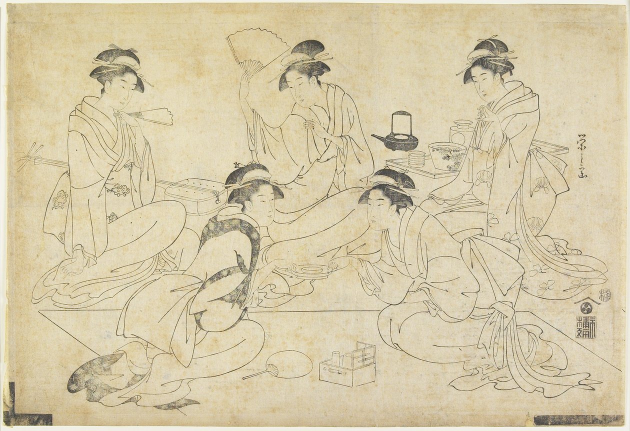 Öt szépség, 1787-1796 alkotó: Chobunsai Eishi