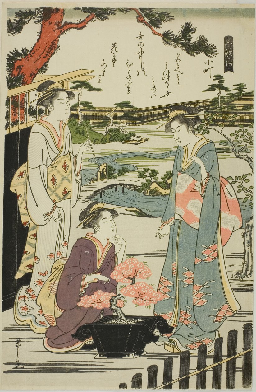Komachi, a "Hat halhatatlan költő (Rokkasen)" sorozatból alkotó: Chobunsai Eishi