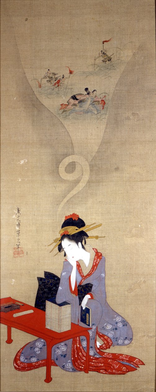 Kakai Tin Kim g. Rk az angol újságtól (1756-1815). Genova, Múzeum. alkotó: Chobunsai Eishi