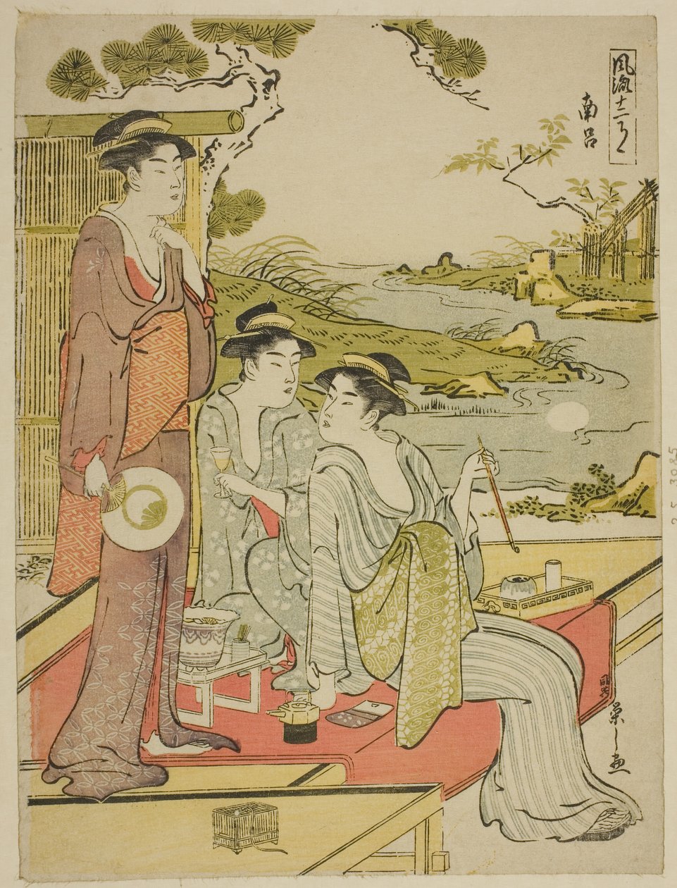 A nyolcadik hónap (Nanryo), az elegancia naptárja (Furyu junikagetsu) sorozatból alkotó: Chobunsai Eishi