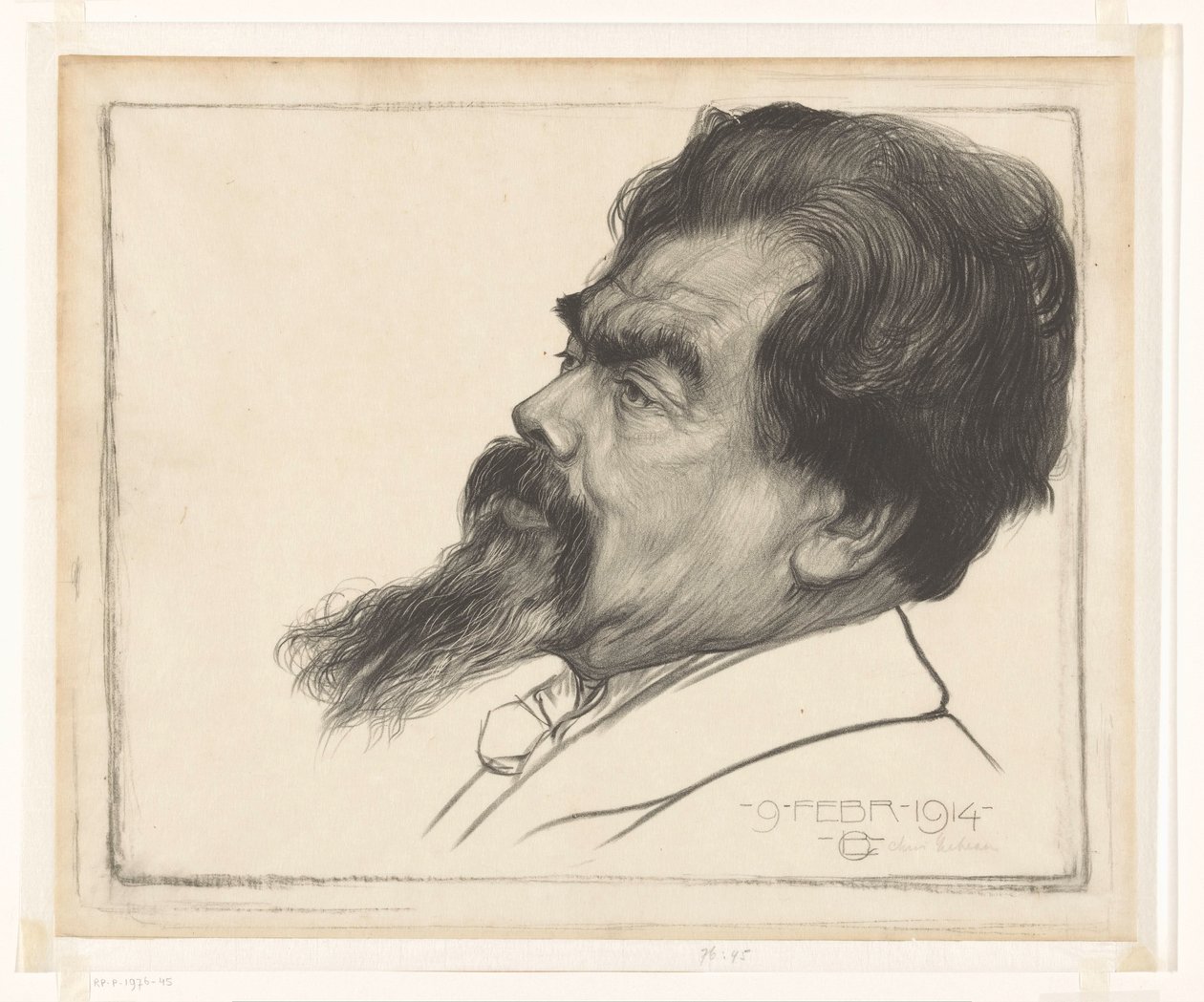 Jan Toorop portréja alkotó: Chris Lebeau (signed by artist)