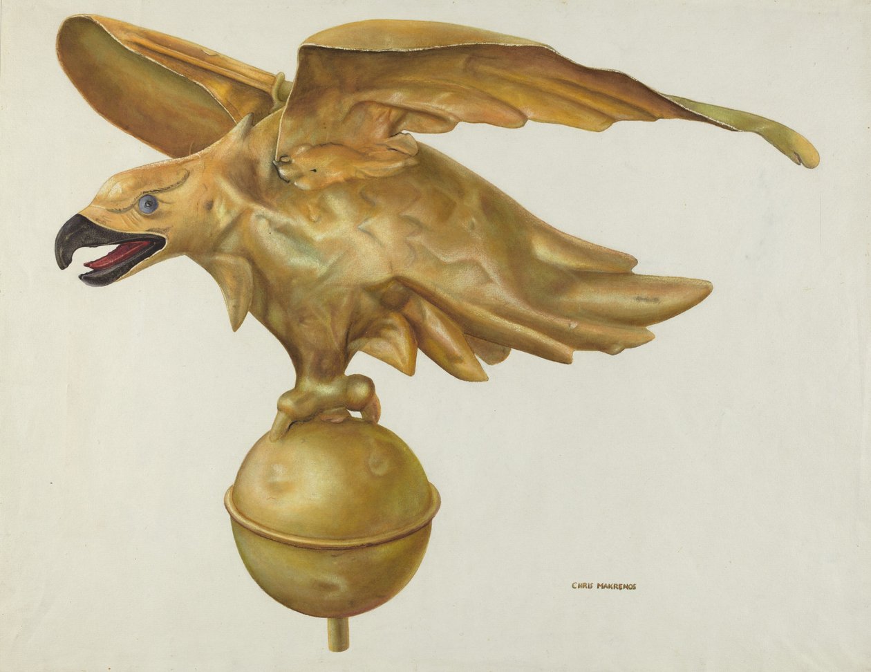 Eagle szélkakas alkotó: Chris Makrenos