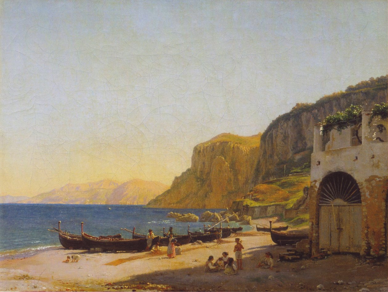 Kilátás Marina Grande-ra, Capri alkotó: Christen Schjellerup Købke