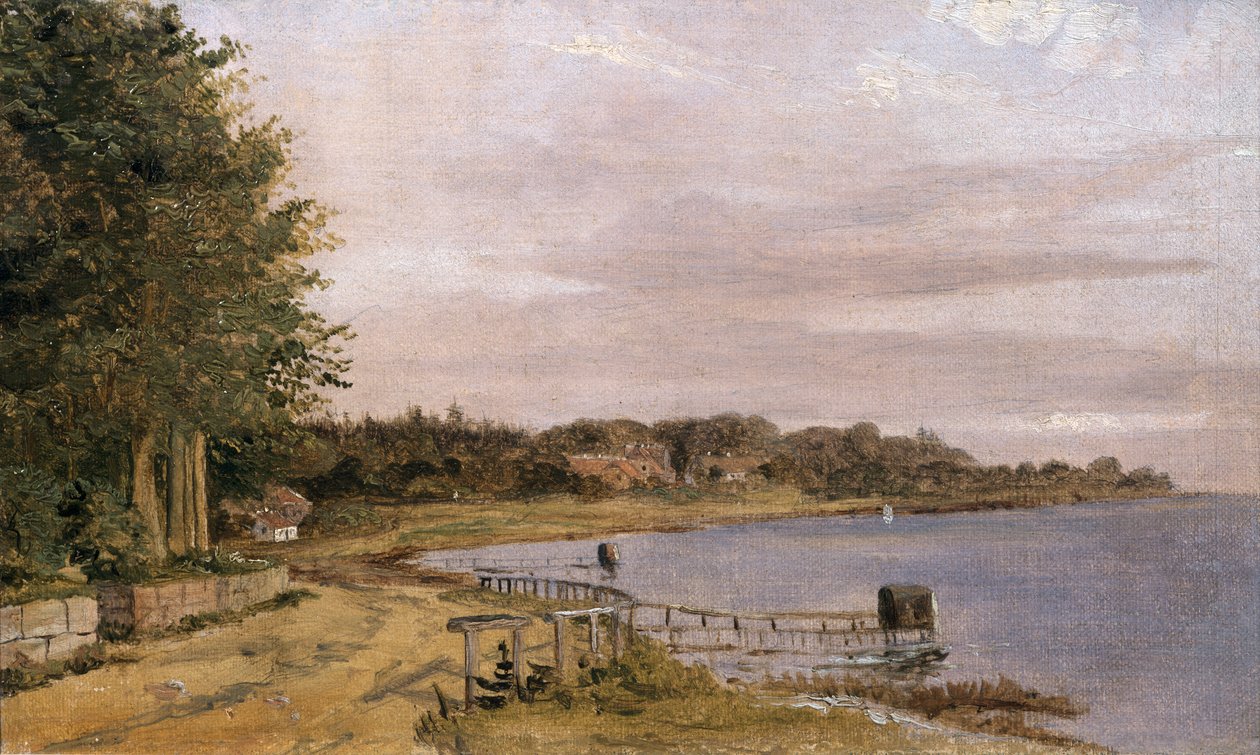 folyópart Emilliekilde-ben alkotó: Christen Schjellerup Købke