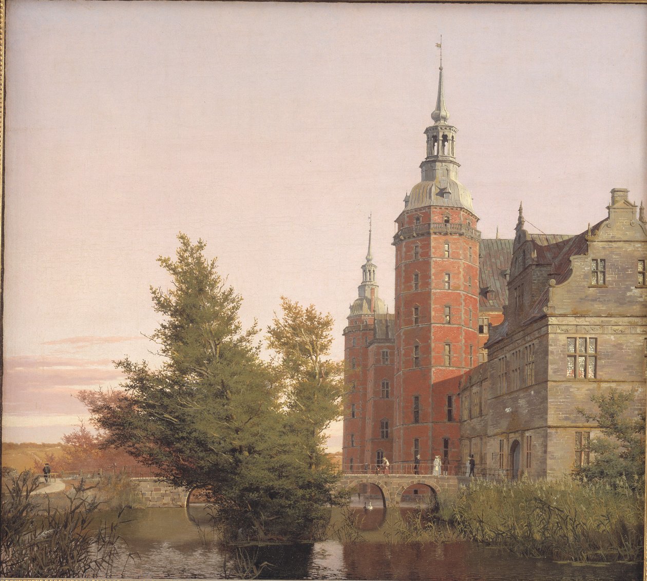Frederiksborg kastély északnyugat felől nézve alkotó: Christen Købke