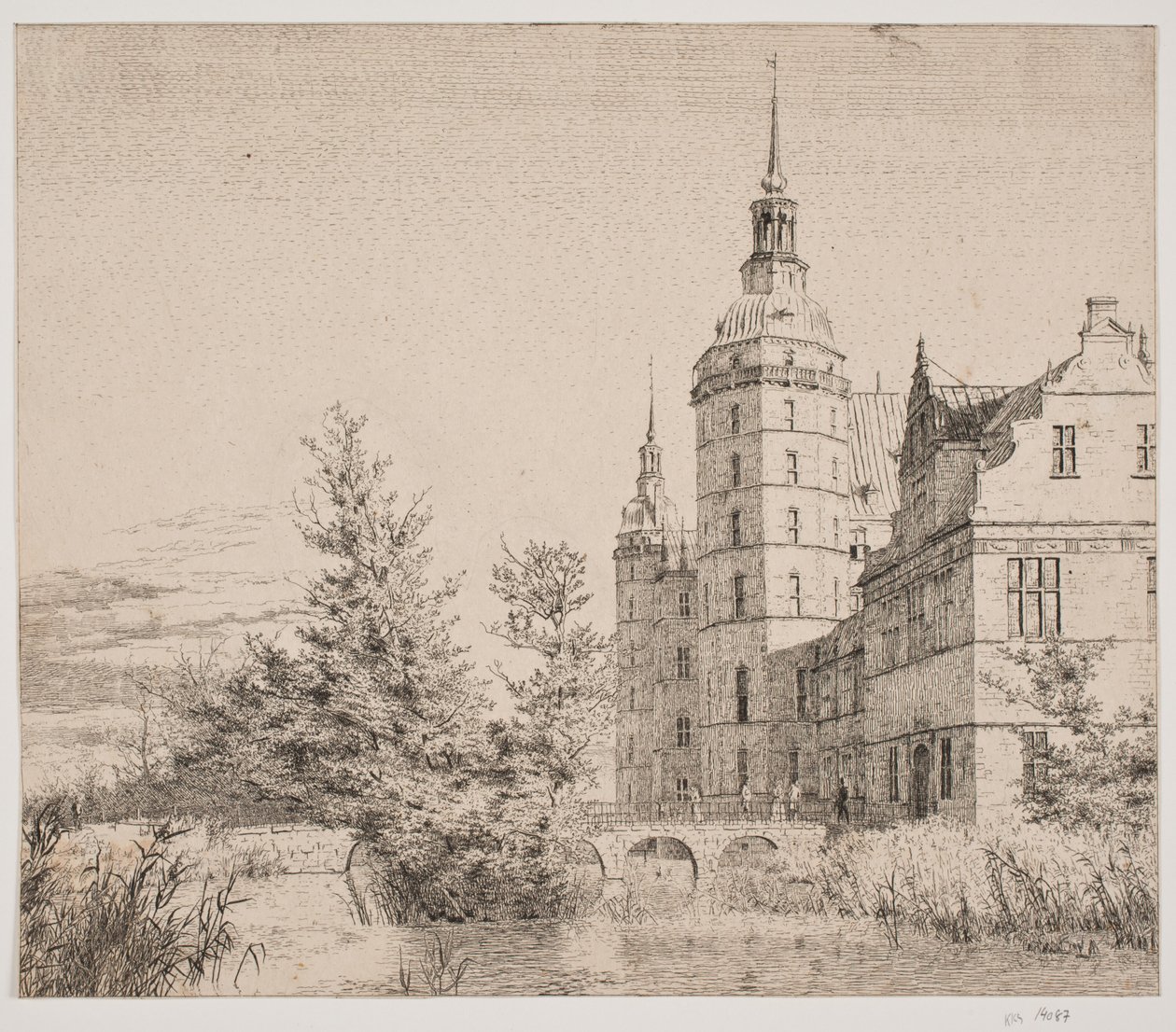 Frederiksborg kastély. Buli Møntbroenben alkotó: Christen Købke