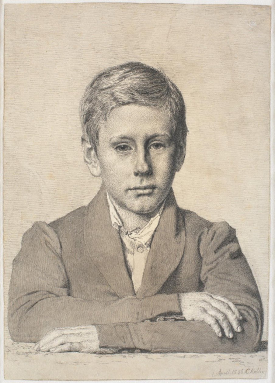 Henrik Clausen (1825-1904) favágó gyermekkori portréja alkotó: Christen Købke