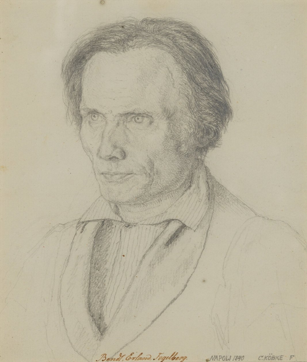 Bengt Erland Fogelberg (1786–1854), szobrász, 1839 alkotó: Christen Købke