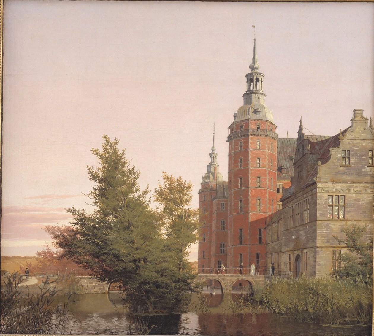 Frederiksborg kastély északnyugat felől nézve alkotó: Christen Købke