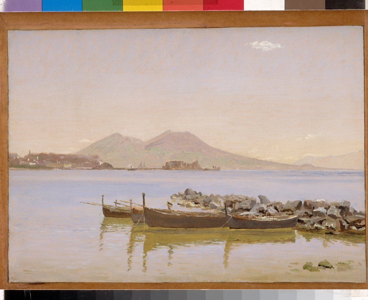 A Nápolyi-öböl a Vezúv a háttérben alkotó: Christen Købke