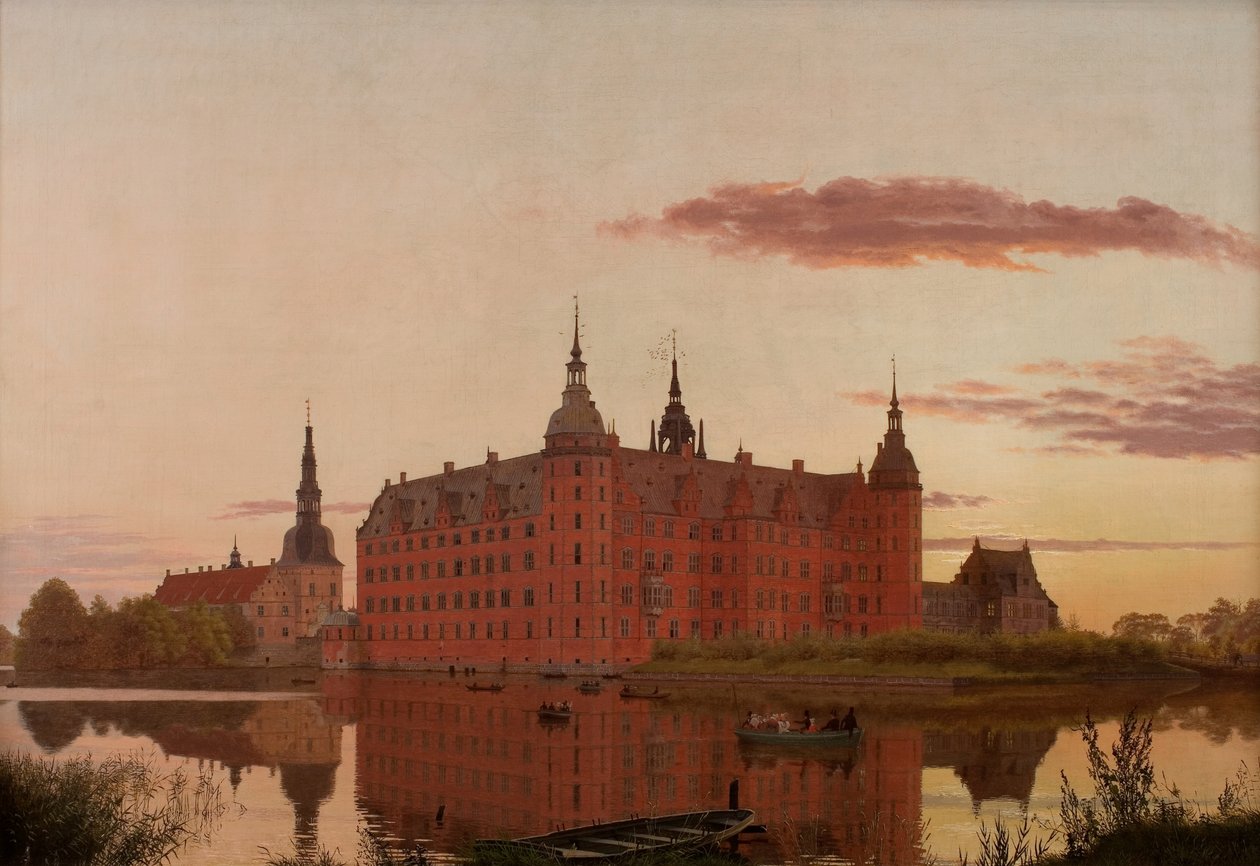 Frederiksborg kastély az esti fényben Frederiksborg kastély az esti fényben, 1835. alkotó: Christen Schiellerup Købke