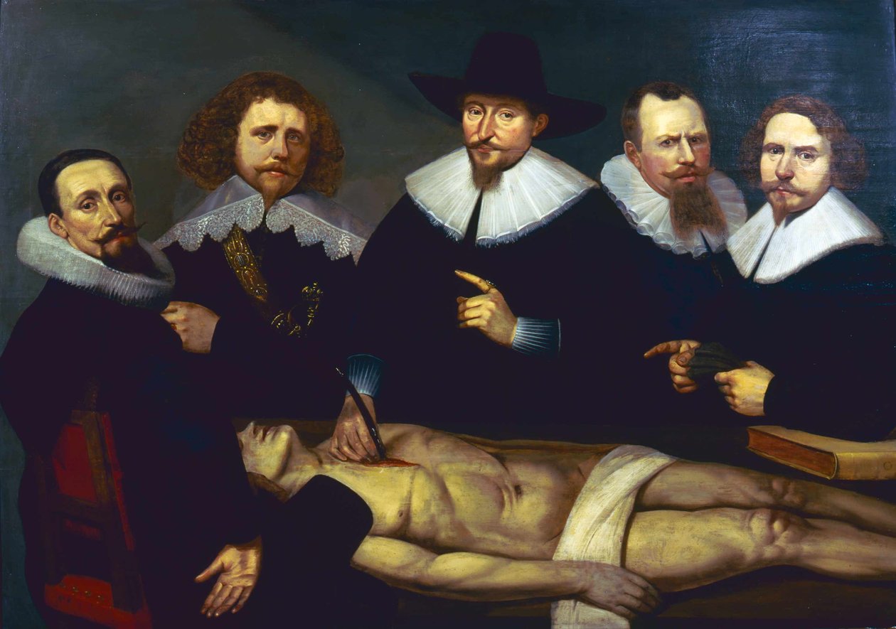 Dr. Zacheus de Jager anatómia leckéje alkotó: Christiaan Coevershoff