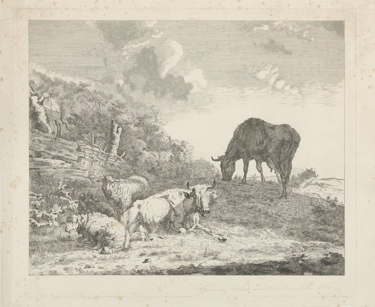 Táj szarvasmarhákkal alkotó: Christiaan Godfried Schutze van Houten