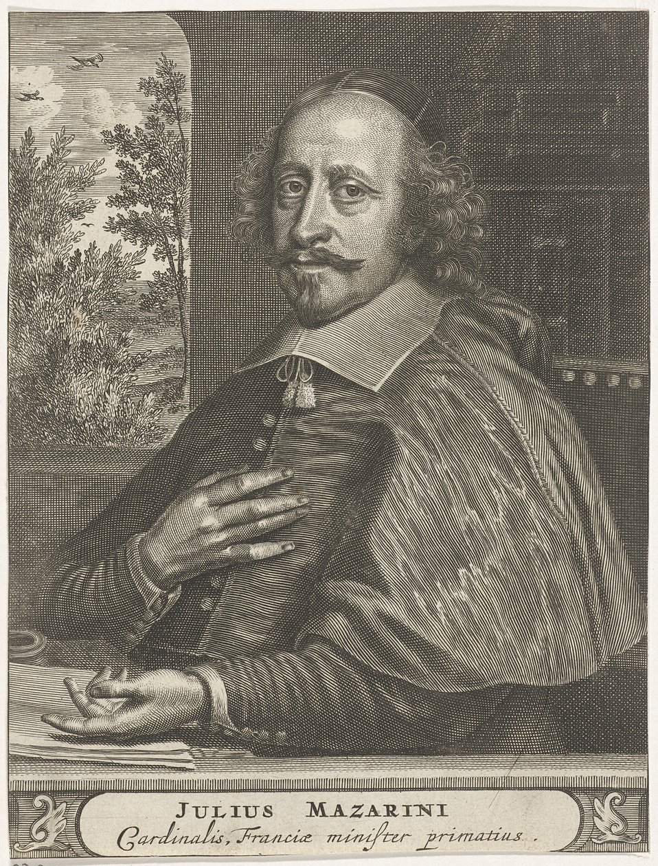 Mazarin bíboros portréja, 1660-1670 alkotó: Christiaan Hagen