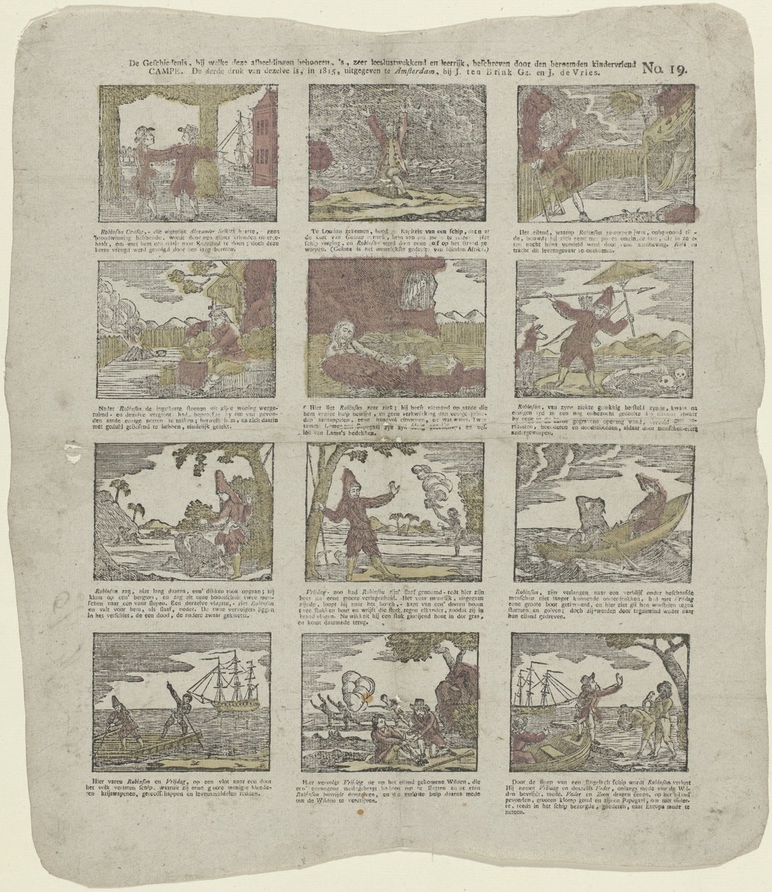 A történelem, amelyhez ezek a képek tartoznak, nagyon olvasmányos és tanulságos, amelyet a híres gyerekbarát / Tábor (...) írta le (cím a tárgyon) alkotó: Christiaan Jacob Schuyling
