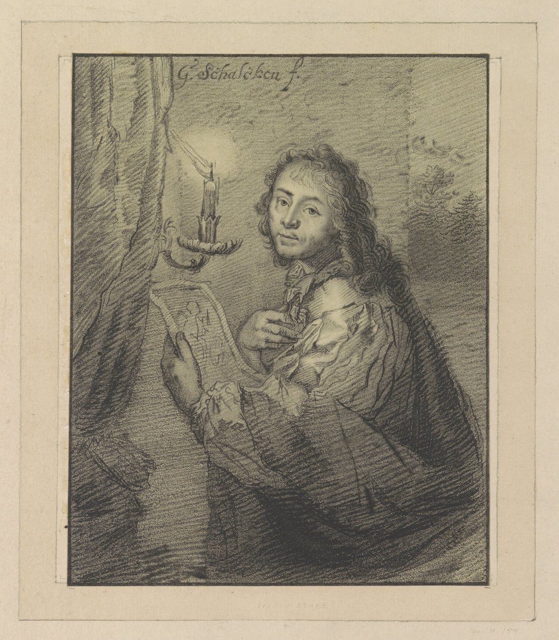 Godfried Schalcken portréja gyertyafénynél alkotó: Christiaan Josi