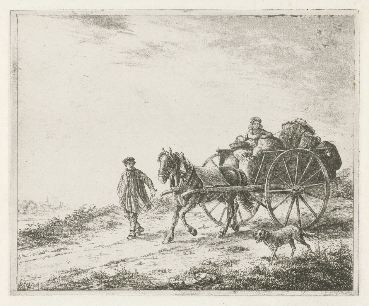 Farmer kocsi rakommal alkotó: Christiaan Wilhelmus Moorrees