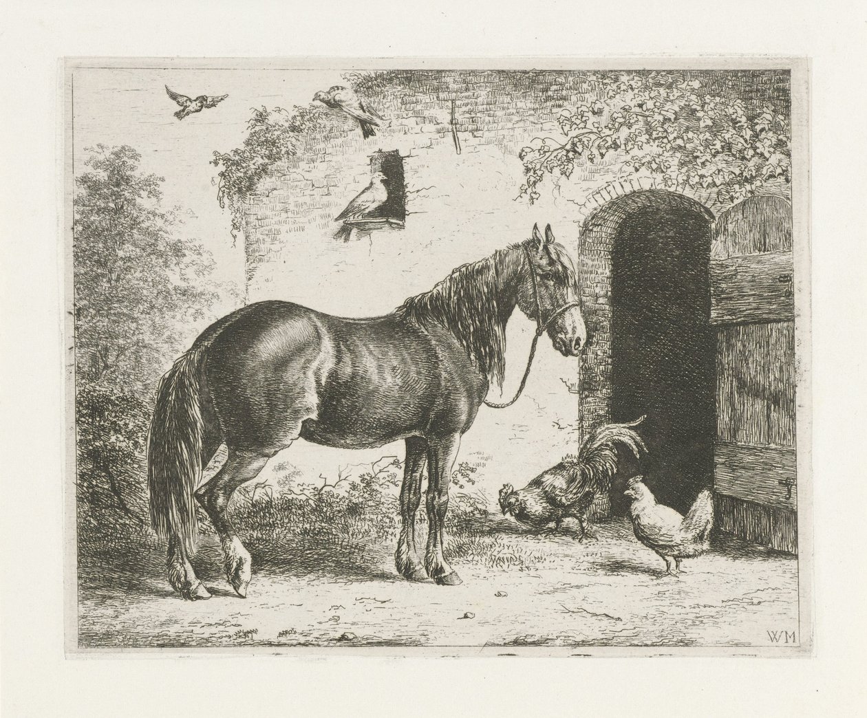 Ló kötőfékkel alkotó: Christiaan Wilhelmus Moorrees