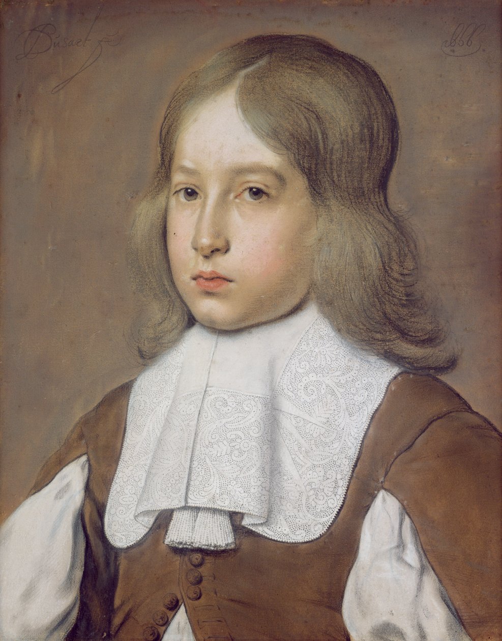 Csipkegalléros fiatalember portréja, 1656 körül (pasztell, papír) alkotó: Christiaen Jansz. Dusart